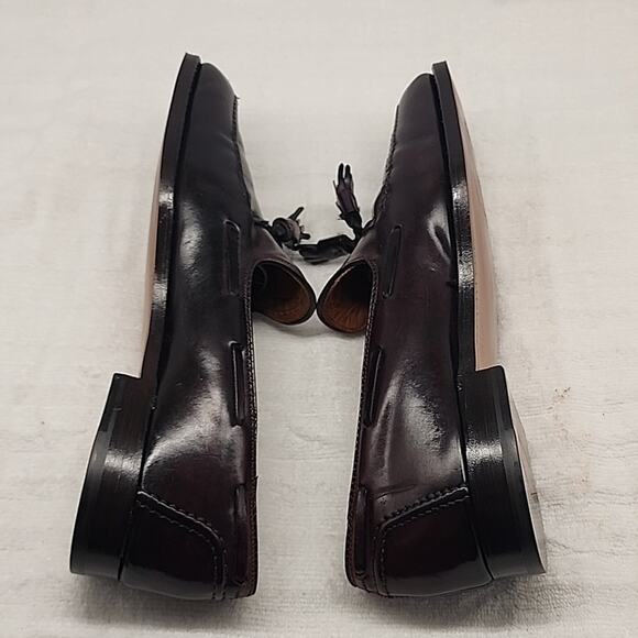 BROOKS BROTHERS ENGLISH TASSEL BURGUNDY VTG LOAFERS NEW WELT SOLES MENS 9.5 GUC - Picture 10 of 16